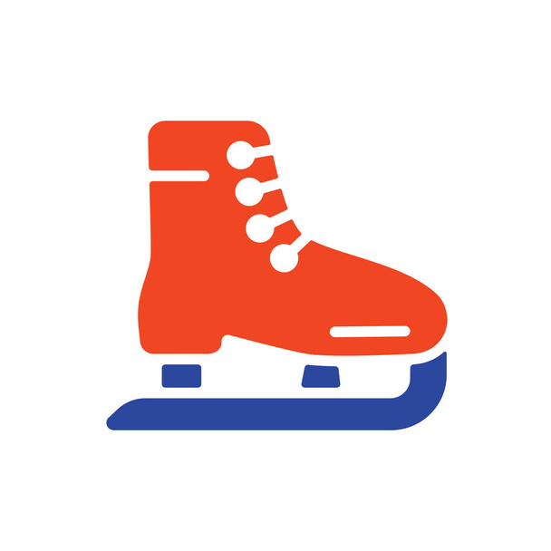 Знак векторного знака катания на коньках. зимний знак. графический символ для веб-сайта путешествий и туризма и дизайн приложений, логотип, приложение, ui - Вектор,изображение