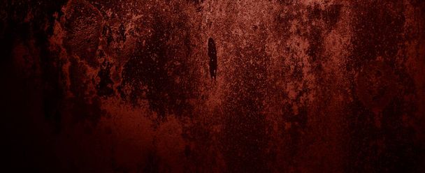 Red Grunge Wandtextur. Dunkelroter Grunge-Hintergrund. Horror-Zementstruktur - Foto, Bild