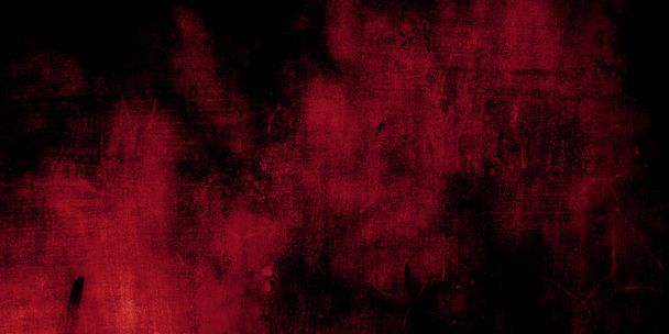 Fondo de terror rojo y negro. Grunge oscuro textura roja hormigón - Foto, Imagen