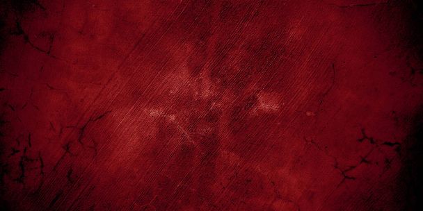 Roter und schwarzer Horrorhintergrund. Dark Grunge Red Texture Beton - Foto, Bild