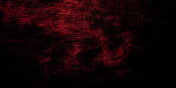 Rode en zwarte horror achtergrond. Donker grunge rode textuur beton - Foto, afbeelding