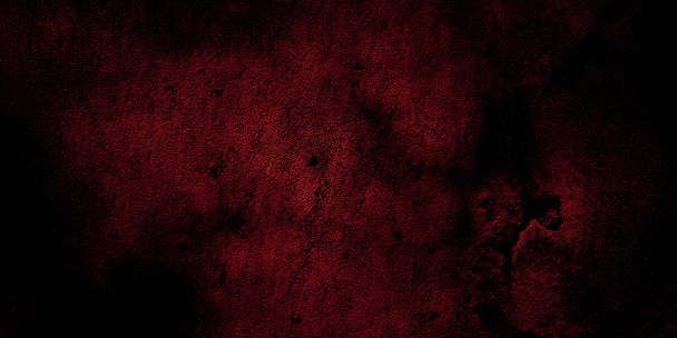 Fondo de terror rojo y negro. Grunge oscuro textura roja hormigón - Foto, imagen