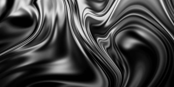 luxury liquid wave abstract background or wavy folds grunge silk texture, elegant wallpaper design background - Photo, Image