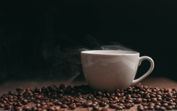 coffee beans Hot drink spilled grains photograph of the object - Φωτογραφία, εικόνα