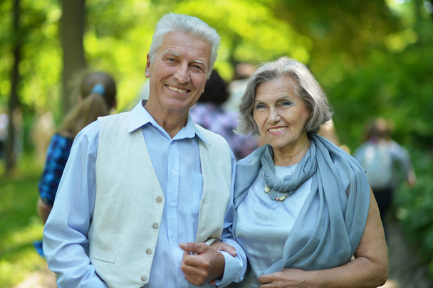 Linda feliz pareja de ancianos al aire libre
 - Foto, Imagen