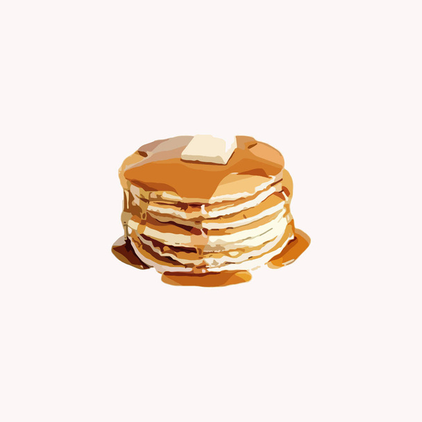 Delicious pancakes. Vector illustration  - Vector, Image