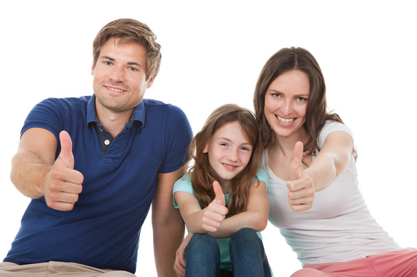 Family Showing Thumbs Up Together - Photo, image