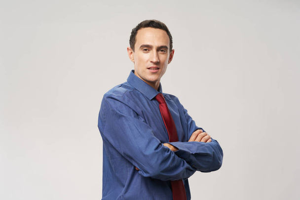 obchodní muž v košili s kravatou sebevědomí finance oficiální - Fotografie, Obrázek