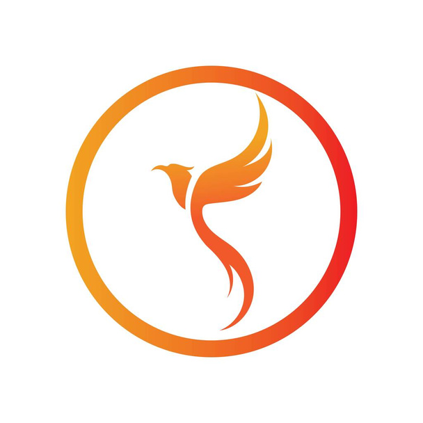 ilustración simple del vector del diseño del logotipo de Phoenix - Vector, Imagen