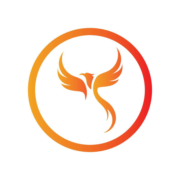 simple Phoenix logo design vector illustration - Vector, Image