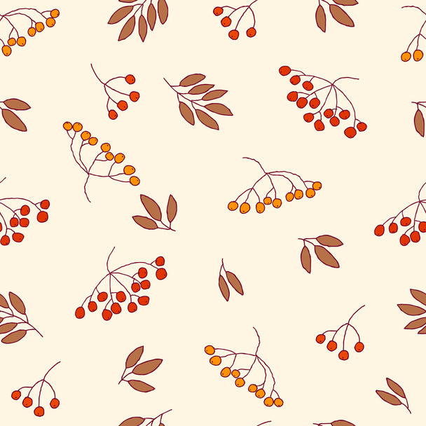 Vector rowan berries, pattern - Vector, imagen