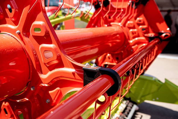 New modern agricultural machinery and equipment details - Photo, image