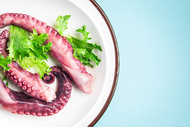 octopus food salad seafood meal snack on the table copy space food background - Valokuva, kuva