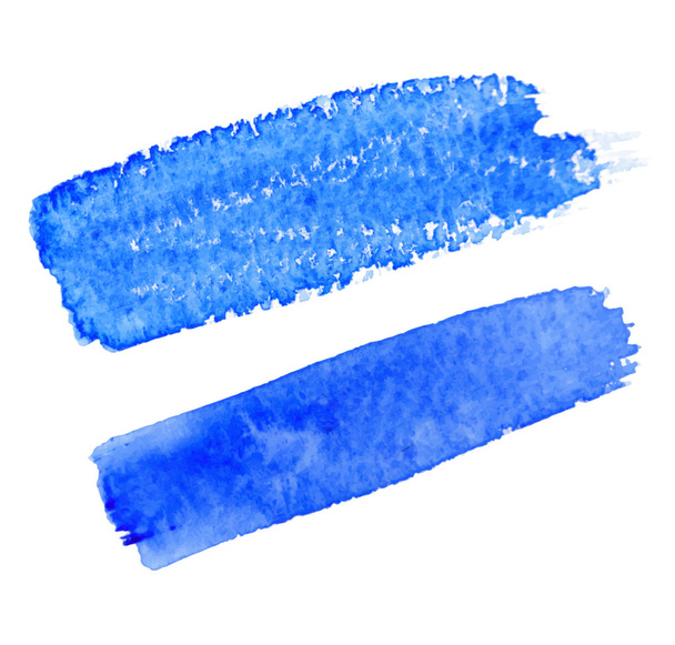 Blue Watercolor Brush Strokes - Vector, Imagen