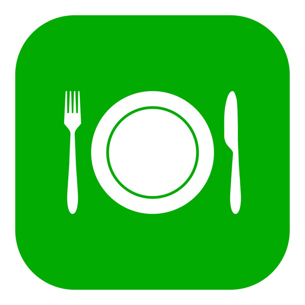 Cutlery and app icon as vector illustration - Vecteur, image