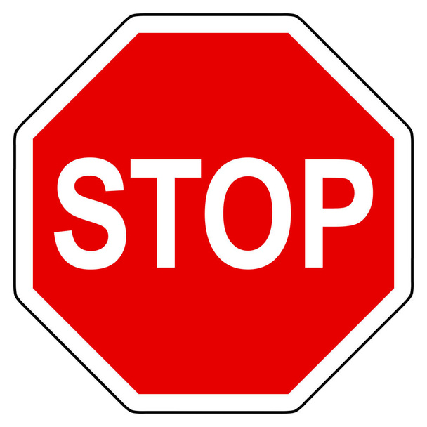Stop i stop znak jako wektor ilustracji - Wektor, obraz