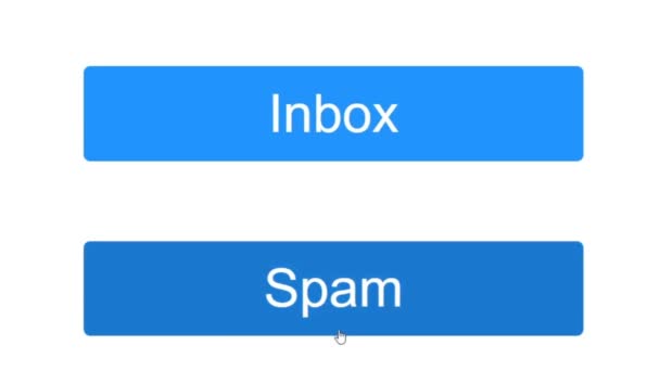 Egér kurzor csúszik át és kattintások e-mail spam. Device Screen View of Cursor Kattintás E-mail Junk Mail Box Online szoftver. Viewpoint az internetes hálózat weboldalán keresztül. - Felvétel, videó