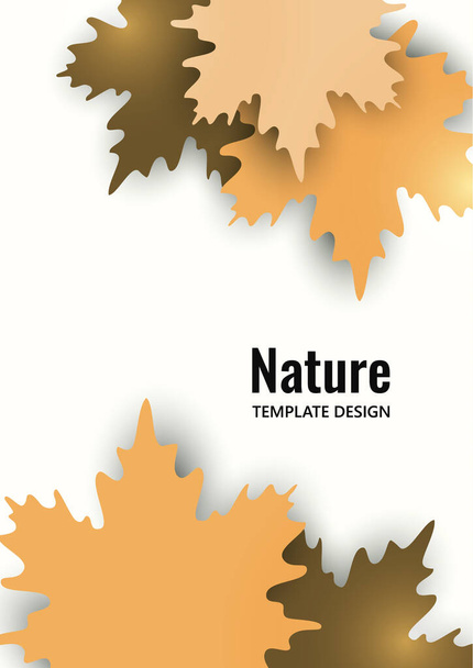 Bright autumn maple leaves on a white background. Creative design. Vector illustration. - Vecteur, image