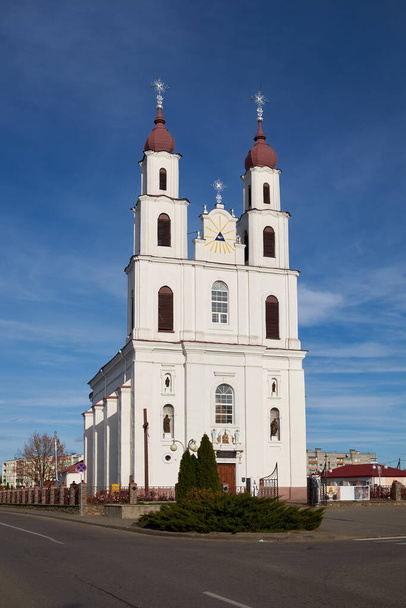 Old ancient catholic church of the Assumption of the Blessed Virgin Mary in Dyatlovo, Grodno region, Belarus. - Фото, зображення
