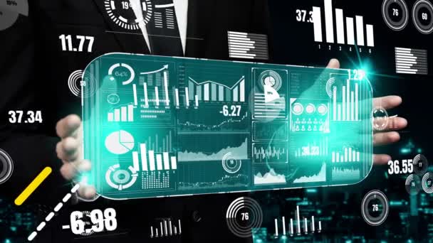 Big Data Technology for Business Finance conceptual. - Metraje, vídeo