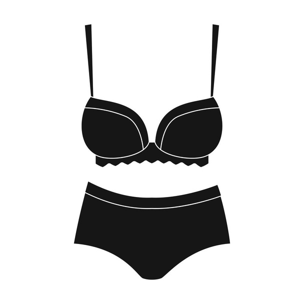 Underwear vector icon.Black vector icon isolated on white background underwear. - ベクター画像