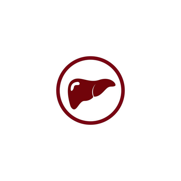 Human liver icon logo design template vector - Vecteur, image