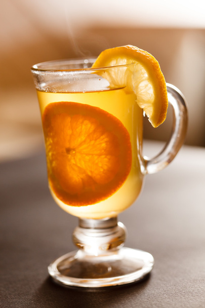 Tea with orange - Φωτογραφία, εικόνα