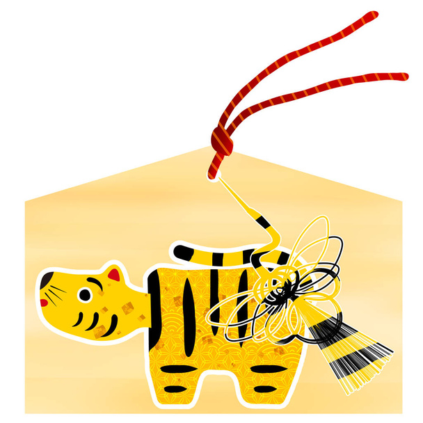 Tigre icono de la grúa de Año Nuevo  - Vector, Imagen