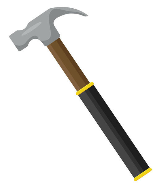 Hand hammer, illustration, vector on a white background. - Vector, Image