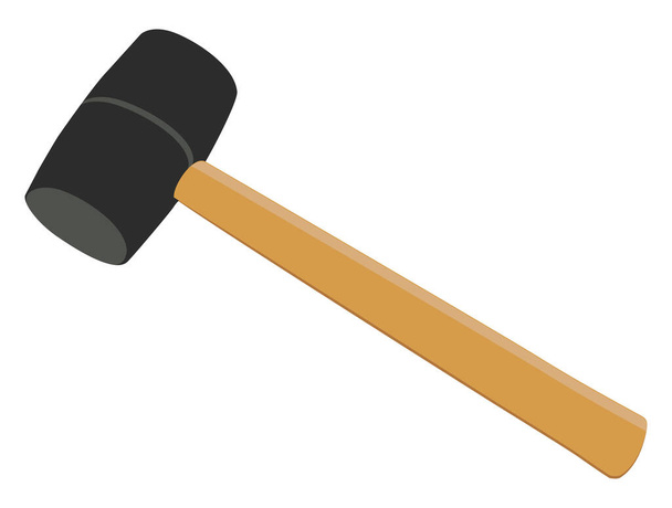 Rubber hammer, illustration, vector on a white background. - Vector, Image