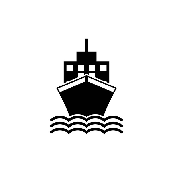 Modèle d'icône de croisière bateau illustration isolée - Vecteur, image