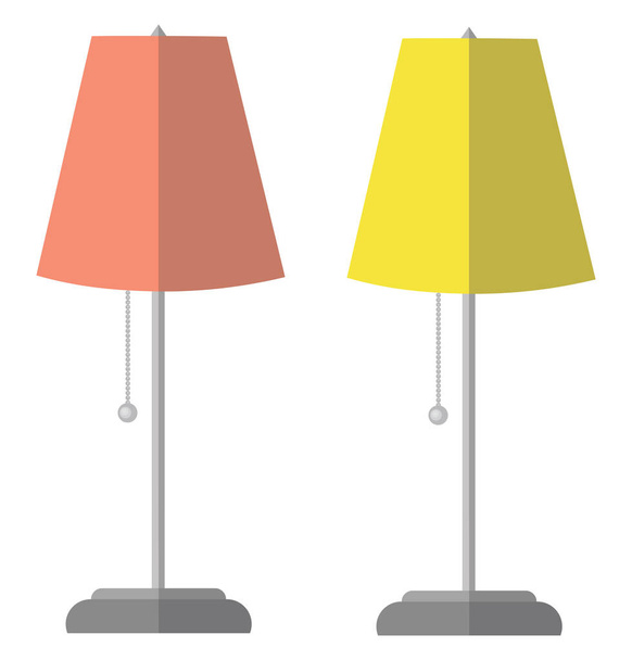 Room lamps, illustration, vector on a white background. - Vector, Image