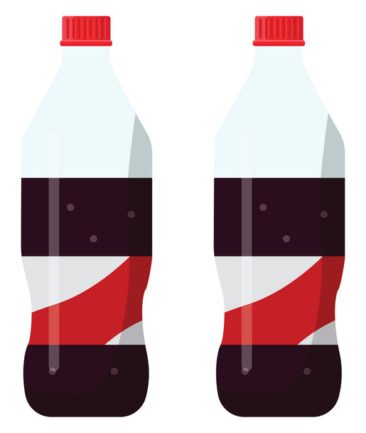 Soda bottle, illustration, vector on a white background. - Vector, Image
