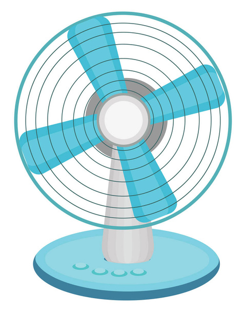 Small table fan, illustration, vector on a white background. - Vector, Image