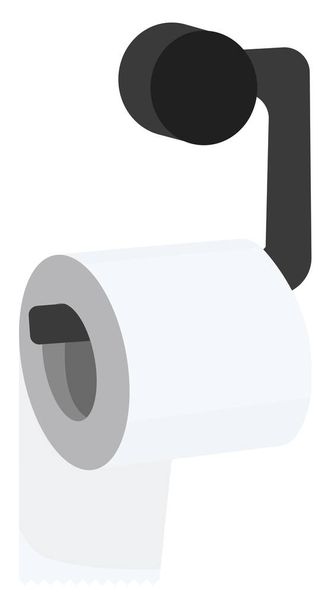 Туалетная бумага, иллюстрация, вектор на белом фоне. - Вектор,изображение