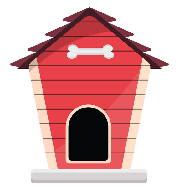Червоний собачий будинок, ілюстрація, вектор на білому тлі
. - Вектор, зображення
