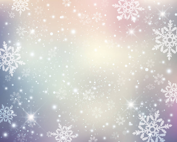світлий і розмитий фон зі сніжинкою
 - Вектор, зображення