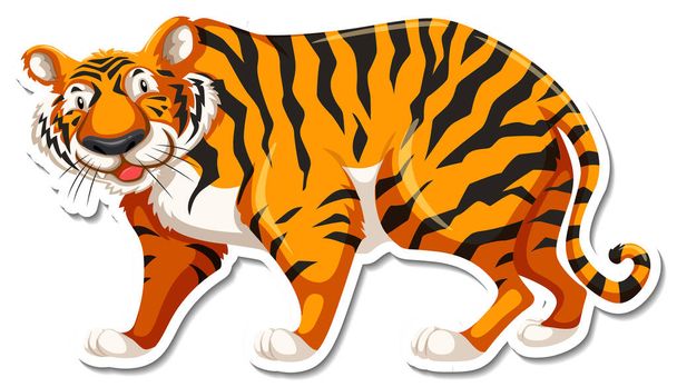 мультиплікаційний персонаж тигра на білому тлі ілюстрації
 - Вектор, зображення