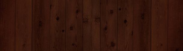 starý hnědý rustikální tmavý dřevěné desky textura - dřevo dřevo pozadí panorama dlouhý banner - Fotografie, Obrázek