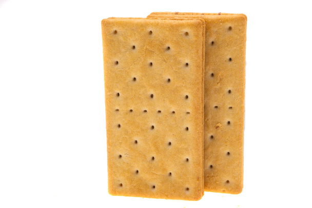 doppio cracker isolato su sfondo bianco  - Foto, immagini