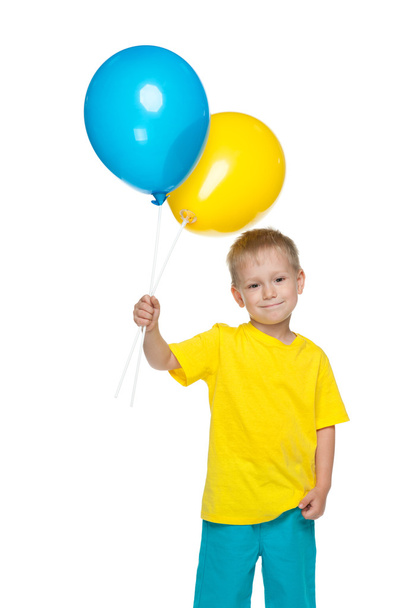 Ukrainian boy with balloons - Foto, Imagem