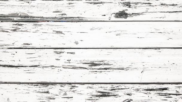 старая белая расписная отшелушивающая деревенская светлая деревянная текстура - деревянный фон потрепанный - Фото, изображение