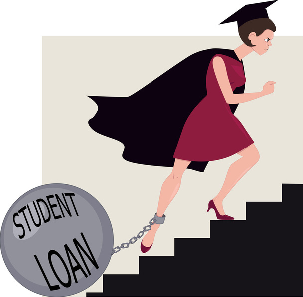 Student loan burden - Vector, Image