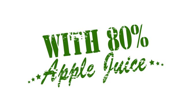 With apple juice - Vector, Image