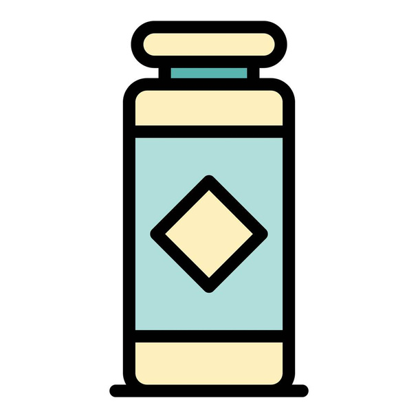 Spices jar icon color outline vector - Vettoriali, immagini