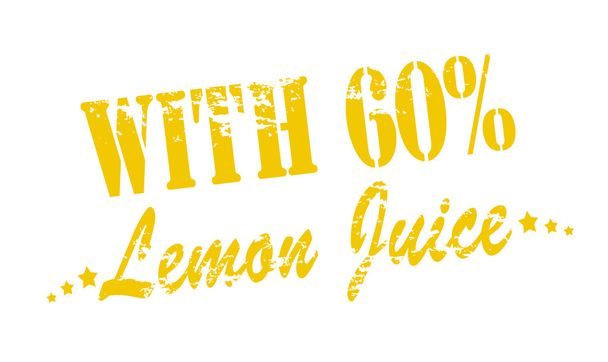 With lemon juice - Διάνυσμα, εικόνα