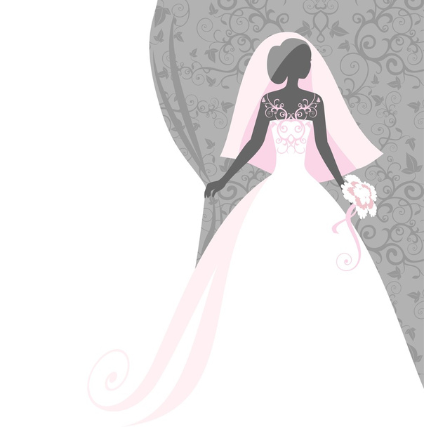 Bride in a veil - Vettoriali, immagini