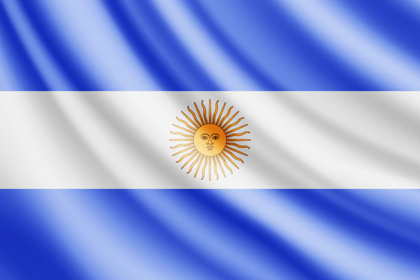 macha flagą Argentyny, wektor - Wektor, obraz
