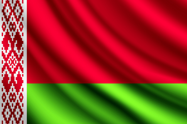 Flagge von Belarus schwenkend, Vektor - Vektor, Bild