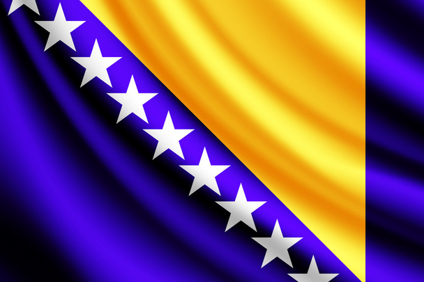 wapperende vlag van Bosnië en herzegovina, vector - Vector, afbeelding